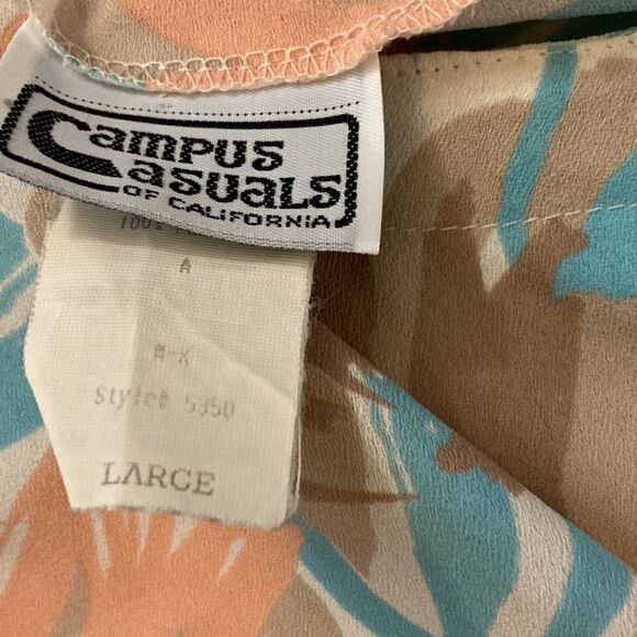 : : VINTAGE 80s Abstract Floral Print Blouse : : - Picture 16 of 16